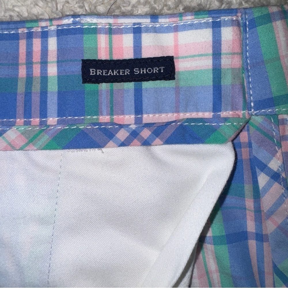 Vineyard Vines Blue and Green Plaid Men's Shorts - Picture 3 of 5
